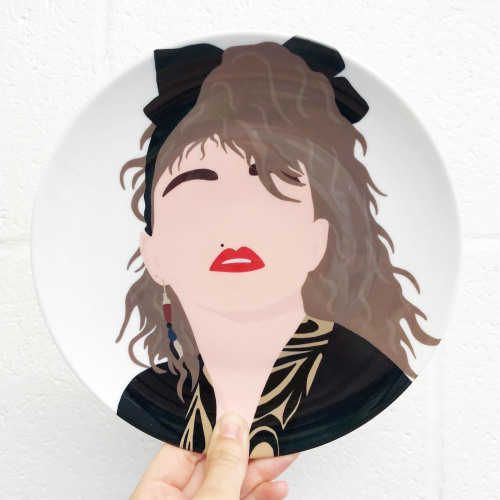 Madonna - ceramic dinner plate by Cheryl Boland