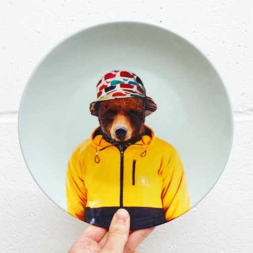 Polaroid n11 - ceramic dinner plate by Francesca Miele