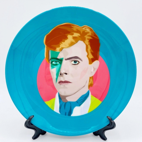 David Bowie - ceramic dinner plate by SABI KOZ