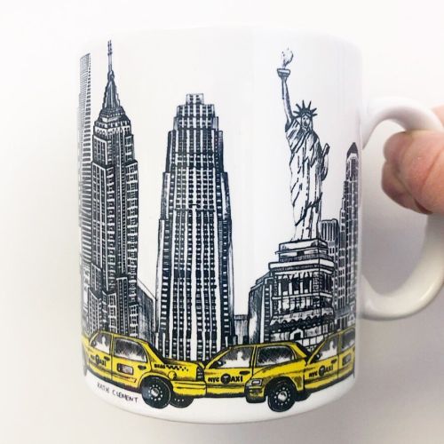 New York City Skyline - unique mug by Katie Clement