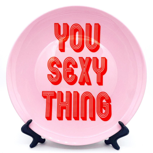 You Sexy Thing - ceramic dinner plate by Lilly Rose