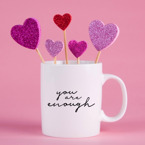 You Are Enough - unique mug by Giddy Kipper