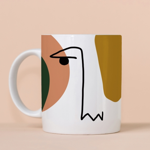 Modern Triangles Pattern - unique mug by Alice Palazon