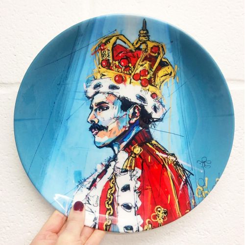 Royal Freddie - ceramic dinner plate by Laura Selevos