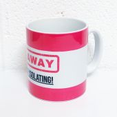 Go Away - I'm Self Isolating (pink) - unique mug by Lilly Rose