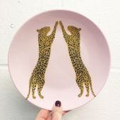 Leopards - ceramic dinner plate by Ella Seymour