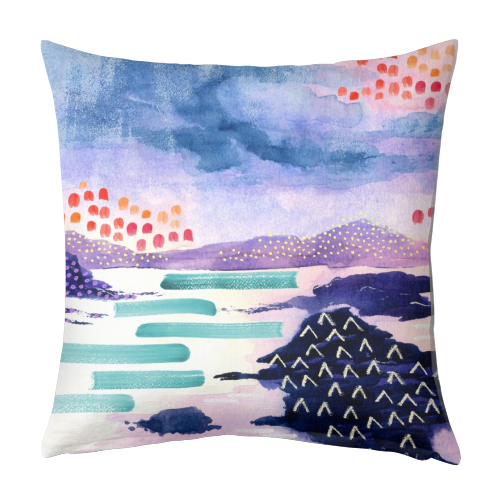 Balmaha In Colour - designed cushion by Dizzywonders