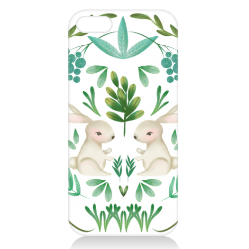 Woodland Rabbits - unique phone case by Vivian Viyiwi
