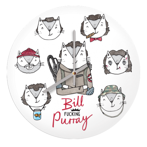 Bill Fucking Murray - quirky wall clock by Katie Ruby Miller