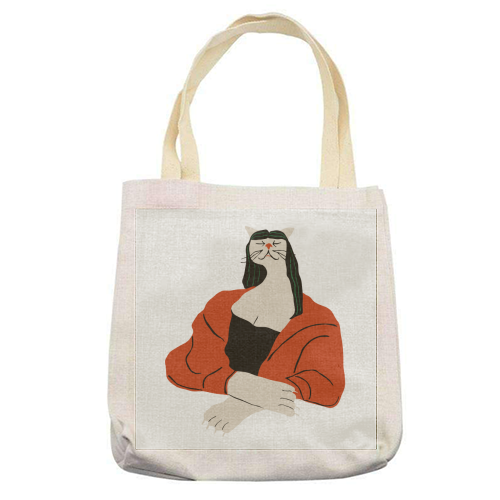 Mona Me ow's Smile ／ Classic Series - printed tote bag by OhGoodGoods