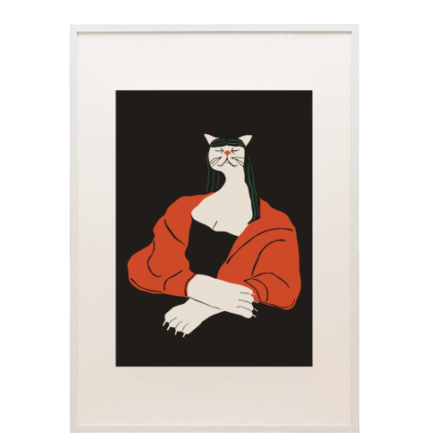 Mona Me ow's Smile ／ Classic Series - framed poster print by OhGoodGoods