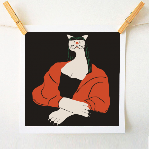 Mona Me ow's Smile ／ Classic Series - A1 - A4 art print by OhGoodGoods