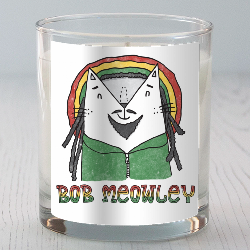 Bob Meowley - scented candle by Katie Ruby Miller