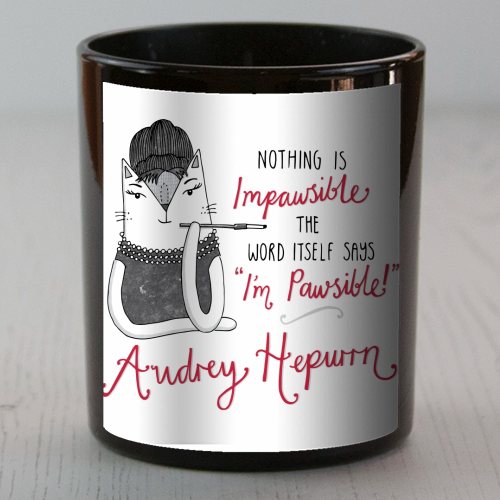 Audrey Hepurrn - scented candle by Katie Ruby Miller