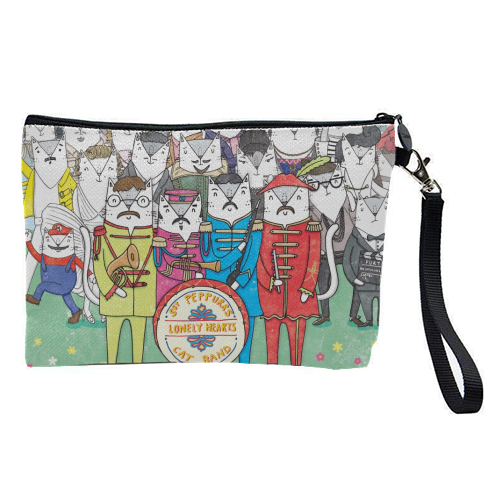 Sgt. Peppurrs Lonely Hearts Cat Band - pretty makeup bag by Katie Ruby Miller