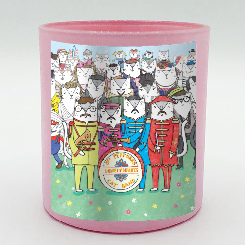 Sgt. Peppurrs Lonely Hearts Cat Band - scented candle by Katie Ruby Miller