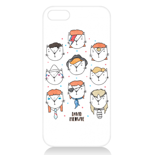 David Meowie - The 9 Lives Of - unique phone case by Katie Ruby Miller