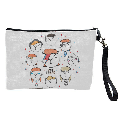 David Meowie - The 9 Lives Of - pretty makeup bag by Katie Ruby Miller