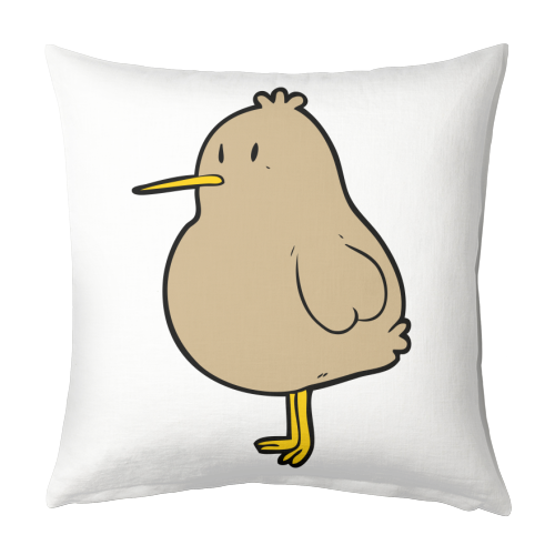 Little Kiwi - designed cushion by lineartestpilot
