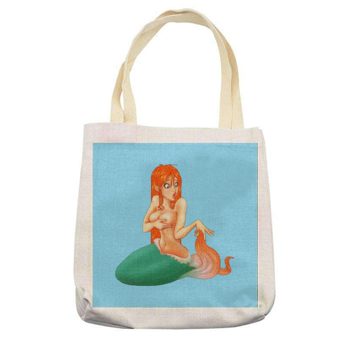 Mermaid Retro Pinup  - printed tote bag by MilkshakeandFries