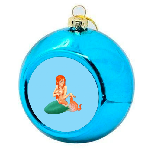 Mermaid Retro Pinup  - colourful christmas bauble by MilkshakeandFries