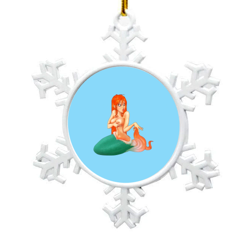 Mermaid Retro Pinup  - snowflake decoration by MilkshakeandFries