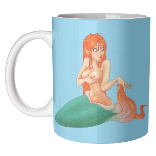 Mermaid Retro Pinup  - unique mug by MilkshakeandFries