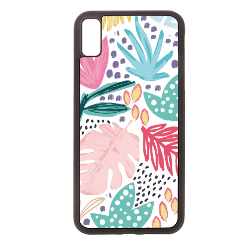Bright Tropical Collage - stylish phone case by Dizzywonders