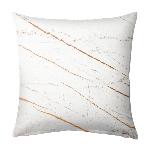 Rose Gold Marble - designed cushion by Uma Prabhakar Gokhale