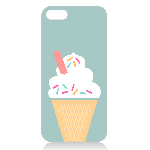 Ice Cream (Mint) - unique phone case by theoldartstudio