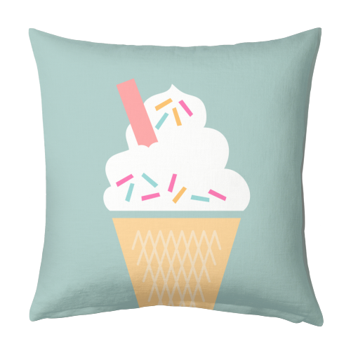 Ice Cream (Mint) - designed cushion by theoldartstudio