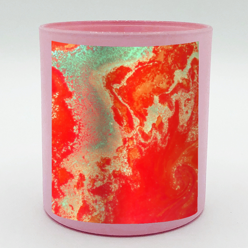Sea Green + Coral - scented candle by Uma Prabhakar Gokhale
