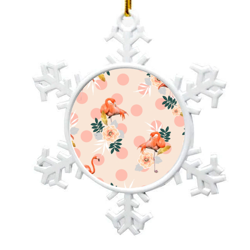Flamingo Jazz - snowflake decoration by Uma Prabhakar Gokhale