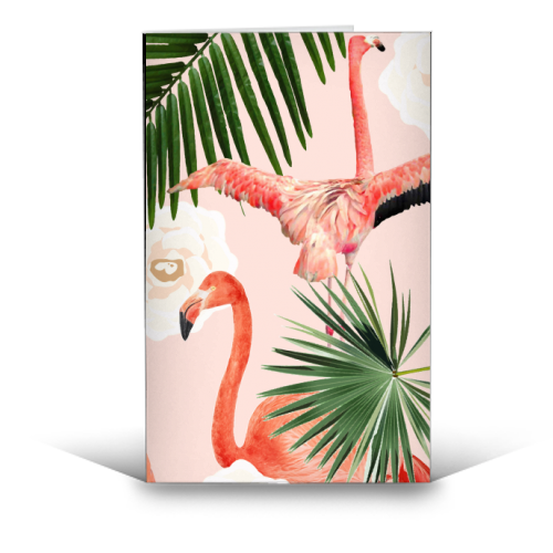 Flamingo Guava - funny greeting card by Uma Prabhakar Gokhale