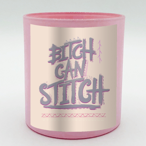 B-- Can Stitch - scented candle by minniemorris art