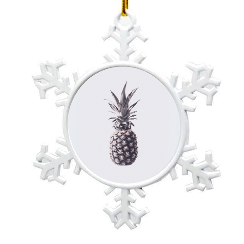 Pineapple - snowflake decoration by theoldartstudio