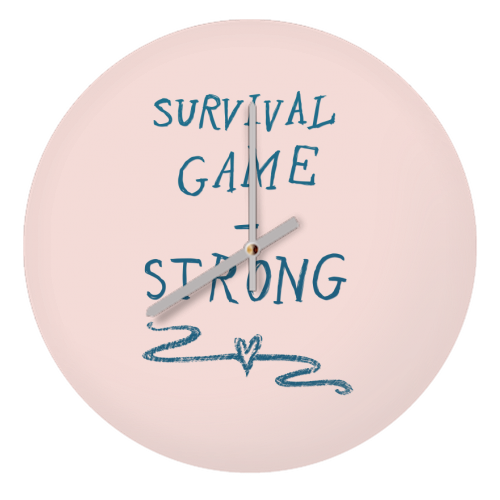 Survival - Strong - quirky wall clock by minniemorris art