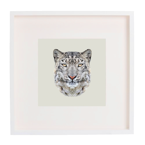 The Snow Leopard - framed poster print by petegrev