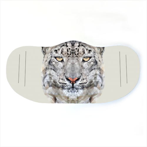 The Snow Leopard - face cover mask by petegrev