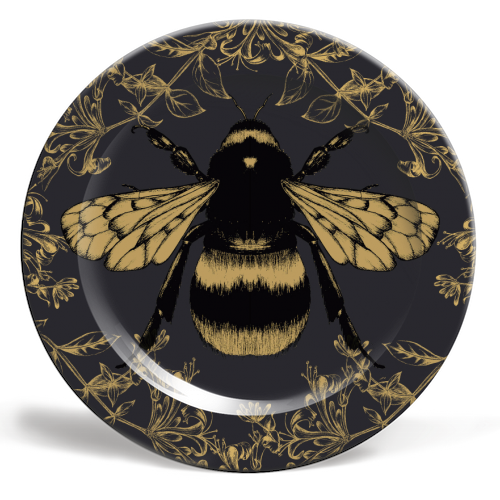 King Bee - ceramic dinner plate by Eleanor Soper