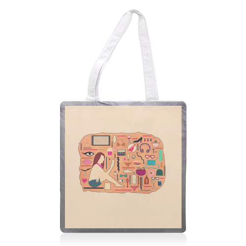 The Modern SAKHMET - printed tote bag by minniemorris art