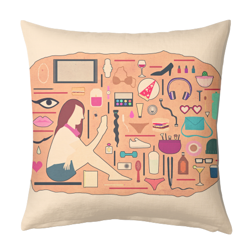 The Modern SAKHMET - designed cushion by minniemorris art