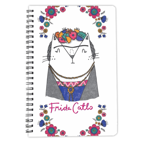 Frida Catlo - personalised A4, A5, A6 notebook by Katie Ruby Miller