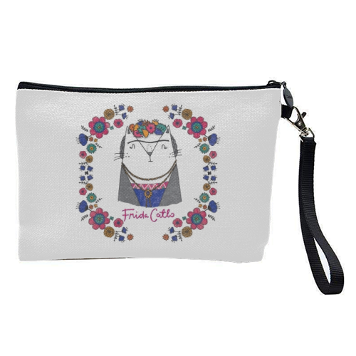 Frida Catlo - pretty makeup bag by Katie Ruby Miller