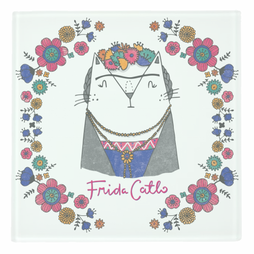 Frida Catlo - personalised beer coaster by Katie Ruby Miller