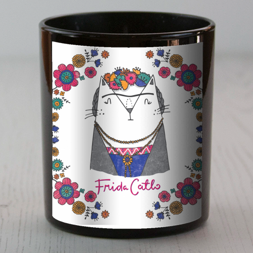 Frida Catlo - scented candle by Katie Ruby Miller