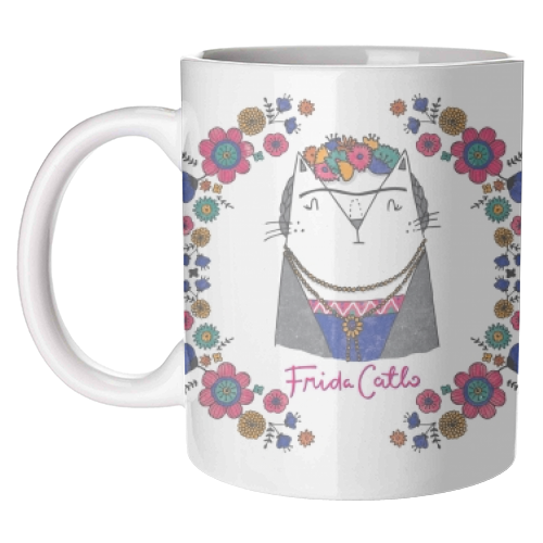Frida Catlo - unique mug by Katie Ruby Miller