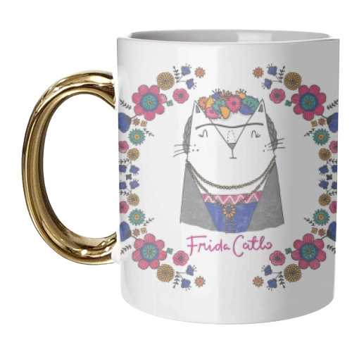 Frida Catlo - unique mug by Katie Ruby Miller