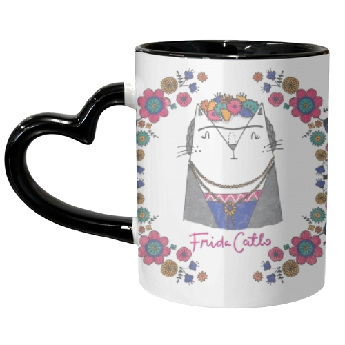 Frida Catlo - unique mug by Katie Ruby Miller