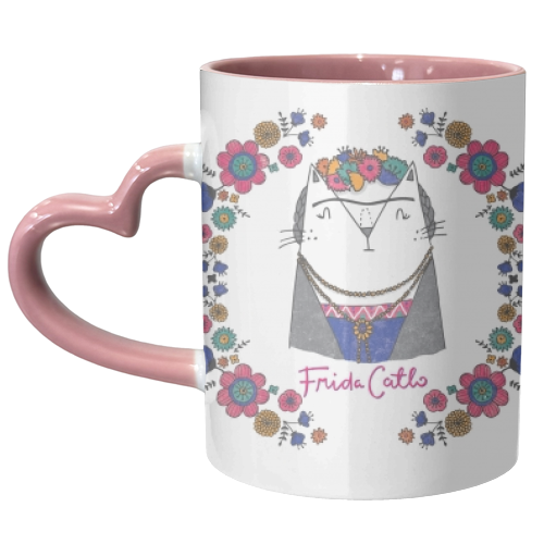 Frida Catlo - unique mug by Katie Ruby Miller